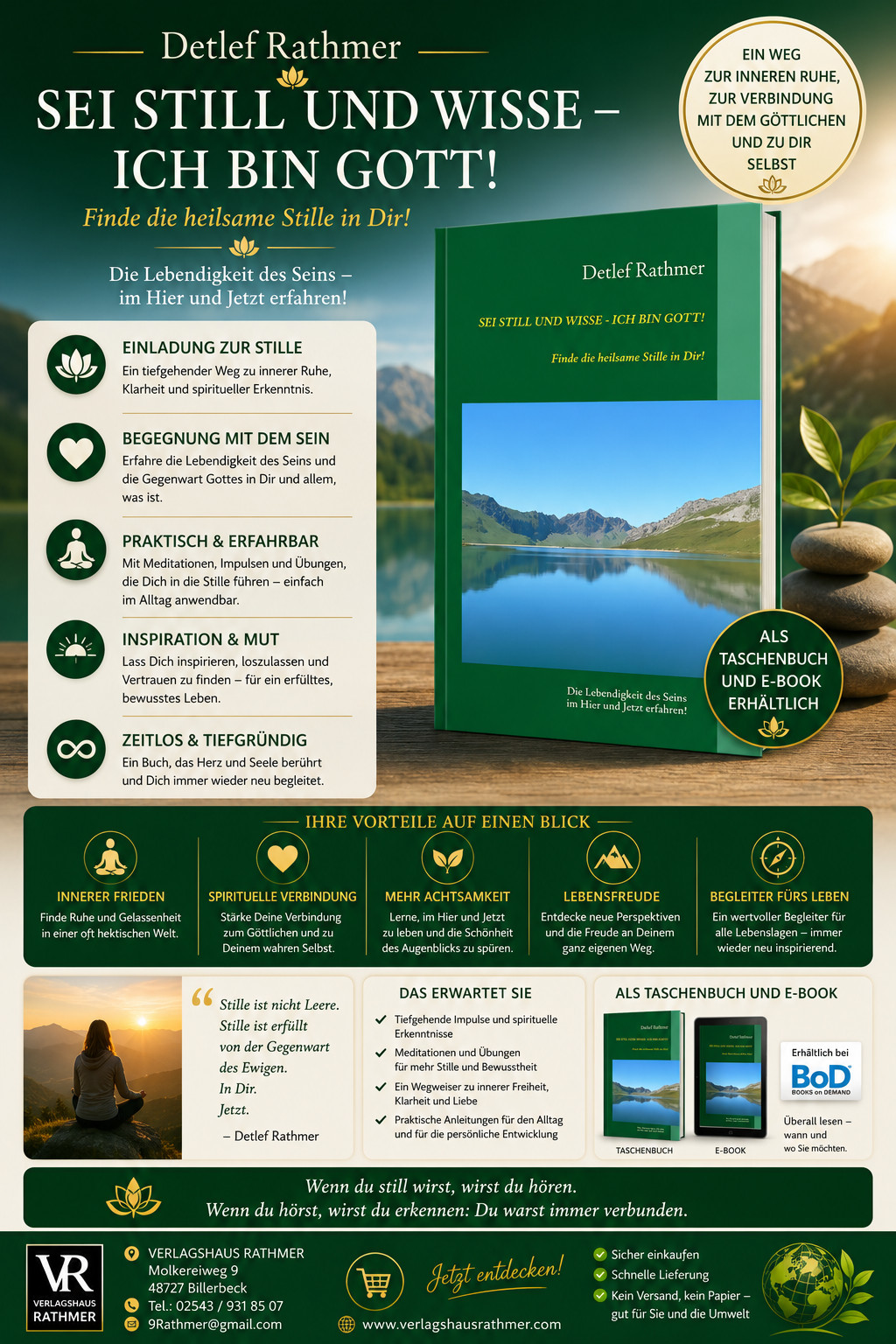 Sei still und wisse - ich bin Gott! - Taschenbuch – Bild 2